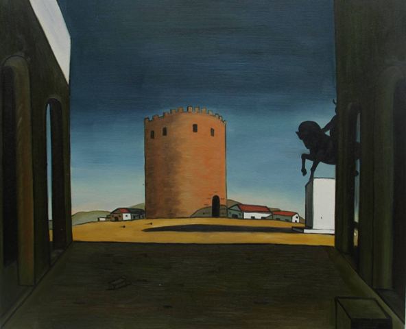 Falso Di Autore La Torre Rossa Di De Chirico In Vendita 